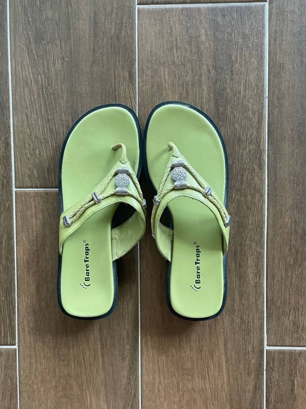 BareTraps Benny Braided Sandals - Lime Green